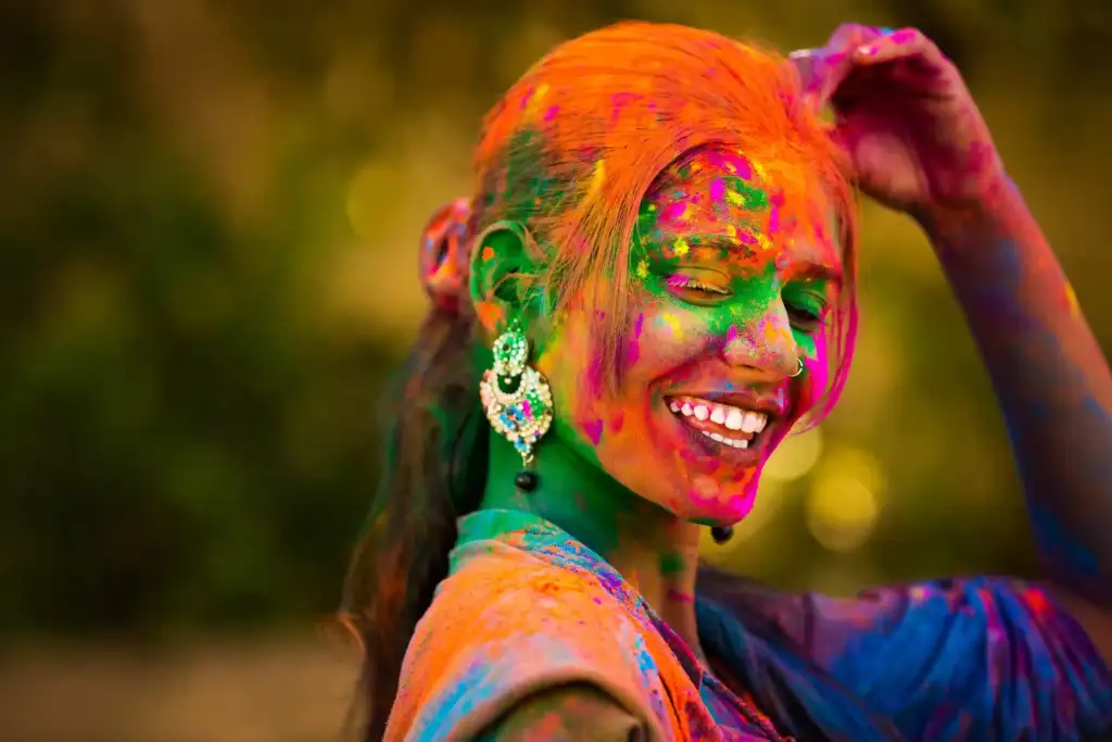 Holi Gesict Indien